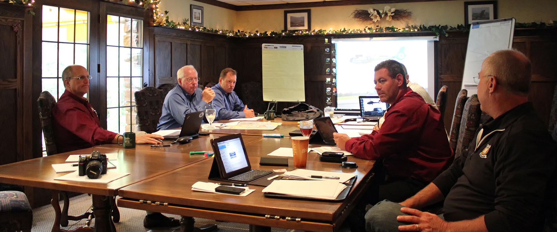 Group of men having a business meeting.